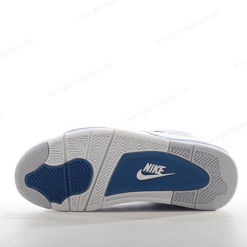 Herren/Damen ‘Aus Weiß Blau Grau’ Nike Air Jordan 4 Retro Schuhe FV5029-141
