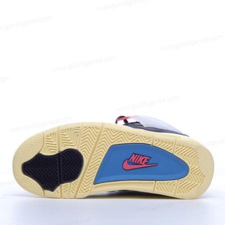 Herren/Damen ‘Blau Grau Rot Schwarz’ Nike Air Jordan 4 Retro Schuhe DC9533-001