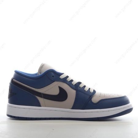 Herren/Damen ‘Blau Grau Weiß’ Nike Air Jordan 1 Low Schuhe 553558-412