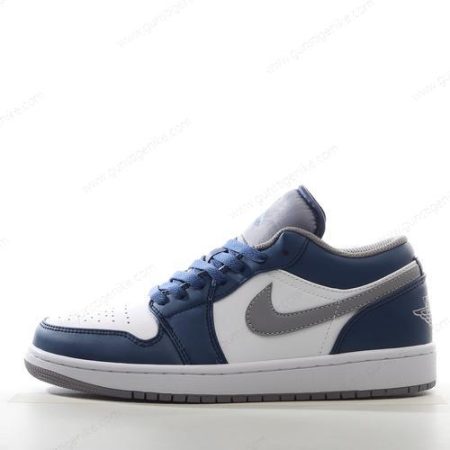 Herren/Damen ‘Blau Grau Weiß’ Nike Air Jordan 1 Low Schuhe 553560-412
