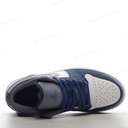 Herren/Damen ‘Blau Grau Weiß’ Nike Air Jordan 1 Low Schuhe 553560-412