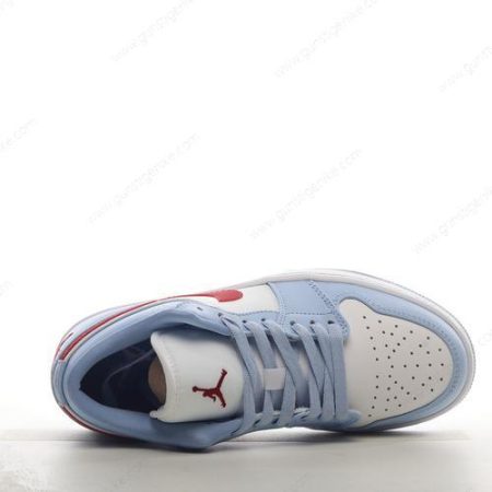 Herren/Damen ‘Blau Grau Weiß Rot’ Nike Air Jordan 1 Low Schuhe DC0774-164