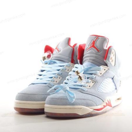 Herren/Damen ‘Blau Rot Gold’ Nike Air Jordan 5 Retro Schuhe CI1899-400