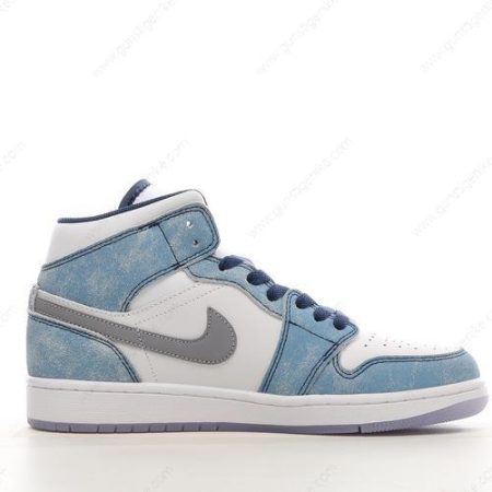 Herren/Damen ‘Blau Rot Grau’ Nike Air Jordan 1 Mid Schuhe DN3706-401