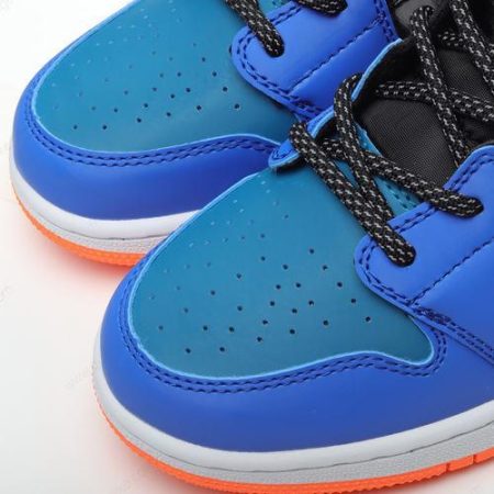 Herren/Damen ‘Blau Schwarz’ Nike Air Jordan 1 Mid Schuhe 554725-440