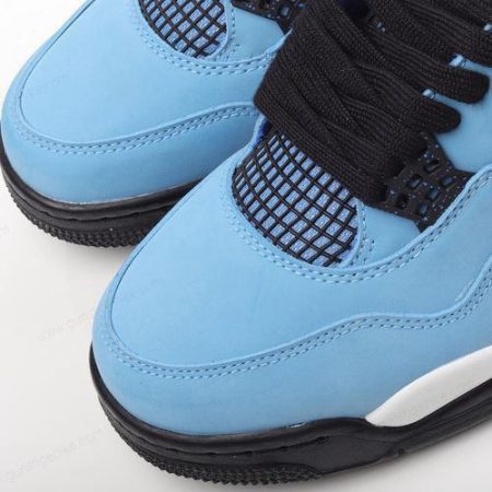 Herren/Damen ‘Blau Schwarz Rot’ Nike Air Jordan 4 Retro Schuhe 308497-406
