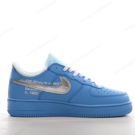 Herren/Damen ‘Blau Silber’ Nike Air Force 1 Low 07 Off-White Schuhe CI1173-400