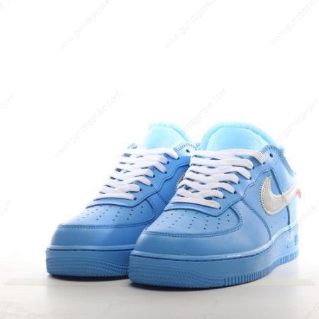 Herren/Damen ‘Blau Silber’ Nike Air Force 1 Low 07 Off-White Schuhe CI1173-400