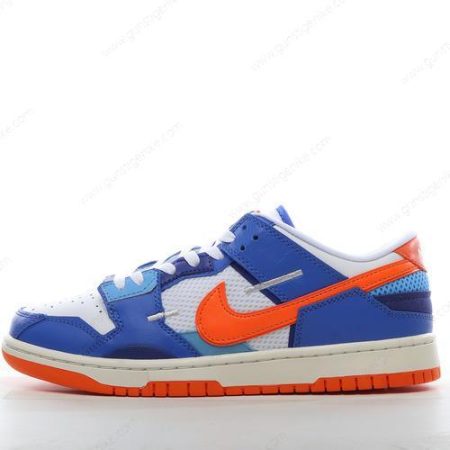 Herren/Damen ‘Blau Weiß Orange’ Nike Dunk Low Scrap Schuhe DM0128-100