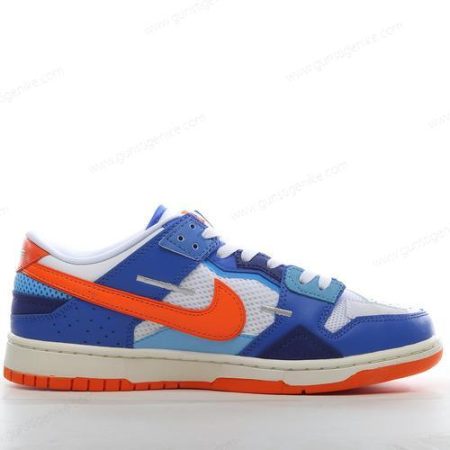 Herren/Damen ‘Blau Weiß Orange’ Nike Dunk Low Scrap Schuhe DM0128-100