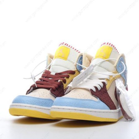 Herren/Damen ‘Braun Blau Gelb’ Nike Air Jordan 1 Mid SE Schuhe CU2803-200