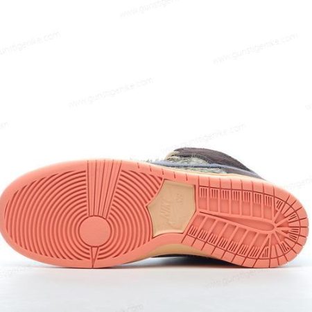 Herren/Damen ‘Braun Blau Orange’ Nike SB Dunk High Schuhe DC6887-200
