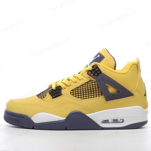 Herren/Damen ‘Gelb Grau’ Nike Air Jordan 4 Retro Schuhe CT8527-700