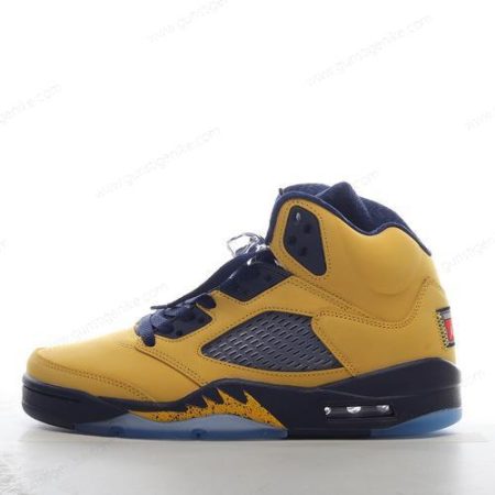 Herren/Damen ‘Gelb Schwarz’ Nike Air Jordan 5 Schuhe CQ9541-704