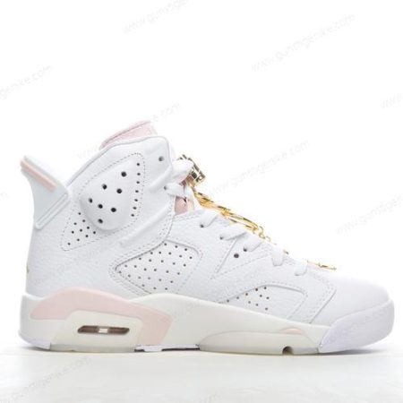 Herren/Damen ‘Gold Rosa Weiß’ Nike Air Jordan 6 Retro Schuhe DH9696-100
