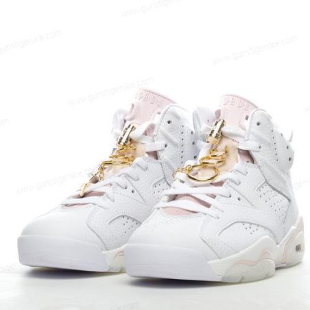 Herren/Damen ‘Gold Rosa Weiß’ Nike Air Jordan 6 Retro Schuhe DH9696-100