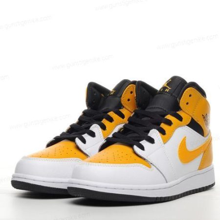 Herren/Damen ‘Gold Schwarz’ Nike Air Jordan 1 Mid Schuhe 554725-170