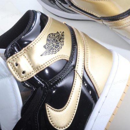 Herren/Damen ‘Gold Schwarz’ Nike Air Jordan 1 Retro High Schuhe 861428-001