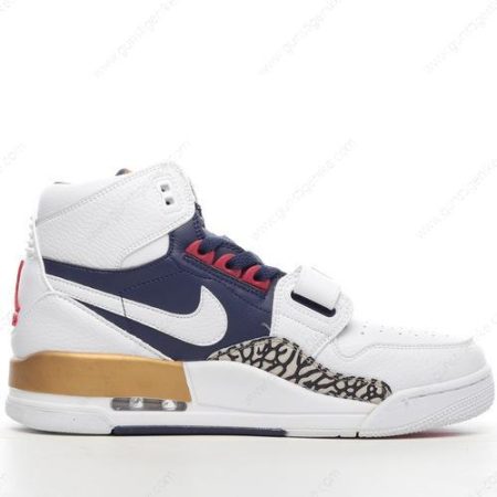 Herren/Damen ‘Gold Weiß Marineblau Schwarz’ Nike Air Jordan Legacy 312 Schuhe AV3922-101