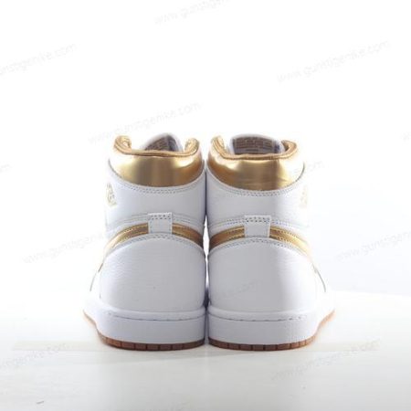 Herren/Damen ‘Gold Weiß’ Nike Air Jordan 1 Retro High OG Schuhe FD2597-107