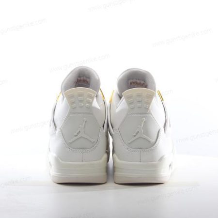 Herren/Damen ‘Gold Weiß’ Nike Air Jordan 4 Retro Schuhe AQ9129-170