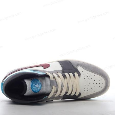 Herren/Damen ‘Grau Blau Rot’ Nike Air Jordan 1 Mid SE Schuhe FB1870-161