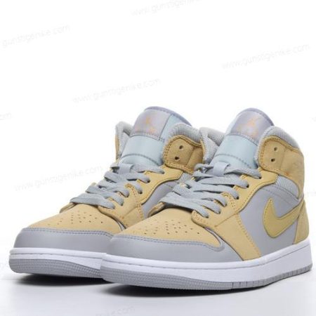 Herren/Damen ‘Grau Gelb’ Nike Air Jordan 1 Mid Schuhe DA4666-001