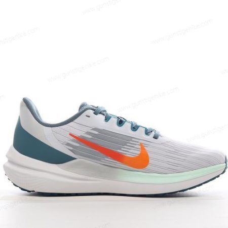 Herren/Damen ‘Grau Orange Weiß Grün’ Nike Air Zoom Winflo 9 Schuhe