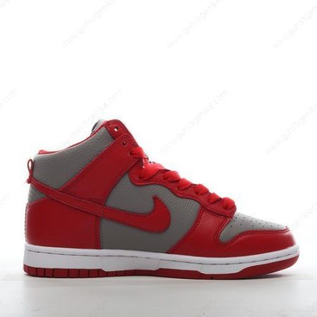 Herren/Damen ‘Grau Rot’ Nike Dunk High Schuhe 850477-001