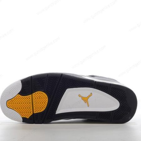Herren/Damen ‘Grau Schwarz’ Nike Air Jordan 4 Retro Schuhe 408452-007