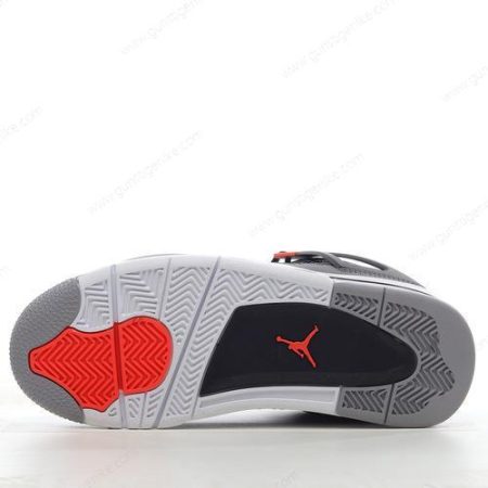 Herren/Damen ‘Grau Schwarz Orange’ Nike Air Jordan 4 Retro Schuhe DH6927-061