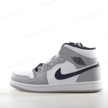 Herren/Damen ‘Grau Schwarz Weiß’ Nike Air Jordan 1 Mid Schuhe 554725-078