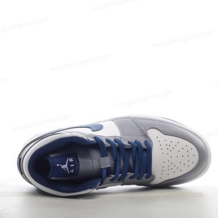 Herren/Damen ‘Grau Weiß Blau’ Nike Air Jordan 1 Mid Schuhe DQ8423-014