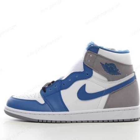 Herren/Damen ‘Grau Weiß Blau’ Nike Air Jordan 1 Retro High OG Schuhe FD1437-410