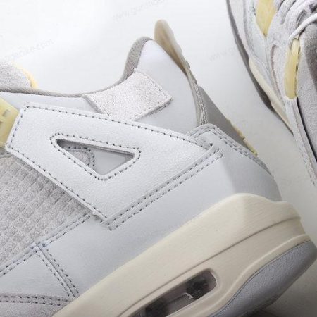 Herren/Damen ‘Grau Weiß Gelb’ Nike Air Jordan 4 Retro Schuhe DV3742-021