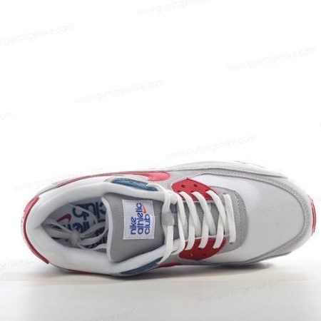Herren/Damen ‘Grau Weiß Rot’ Nike Air Max 90 Schuhe DQ8235-001