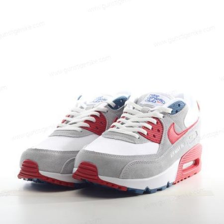 Herren/Damen ‘Grau Weiß Rot’ Nike Air Max 90 Schuhe DQ8235-001