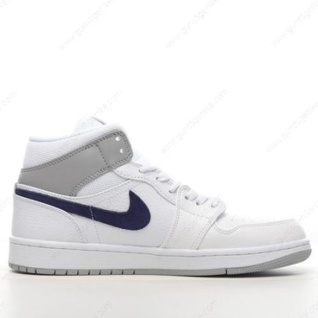 Herren/Damen ‘Grau Weiß Schwarz’ Nike Air Jordan 1 Mid Schuhe DR8038-100