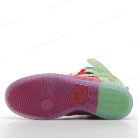 Herren/Damen ‘Grün Rot’ Nike SB Dunk High Schuhe CW7093-600