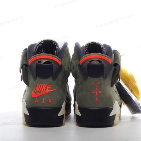 Herren/Damen ‘Olive Schwarz Rot’ Nike Air Jordan 6 Retro Schuhe CN1084-200