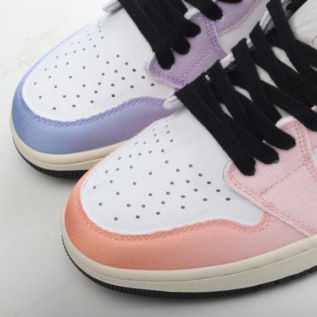 Herren/Damen ‘Orange Schwarz Weiß Violett’ Nike Air Jordan 1 Retro High OG Schuhe DX0054-805