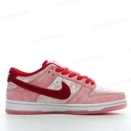Herren/Damen ‘Rosa Rot Weiß’ Nike SB Dunk Low Schuhe CT2552-800