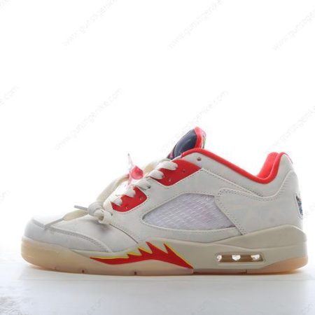 Herren/Damen ‘Rot Gelb Weiß’ Nike Air Jordan 5 Retro Low Schuhe DD2240-100