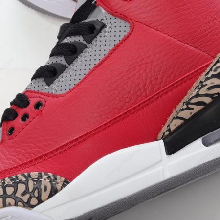 Herren/Damen ‘Rot Grau’ Nike Air Jordan 3 Retro Schuhe CU2277-600