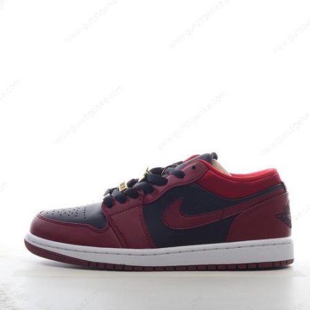Herren/Damen ‘Rot Schwarz Weiß’ Nike Air Jordan 1 Low Schuhe 553558-605
