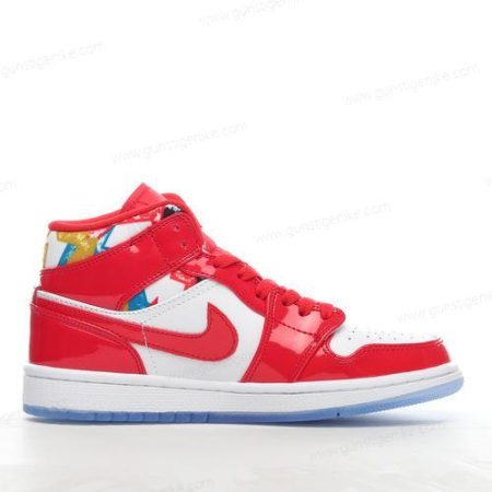 Herren/Damen ‘Rot Weiß’ Nike Air Jordan 1 Mid Schuhe DC7294-600