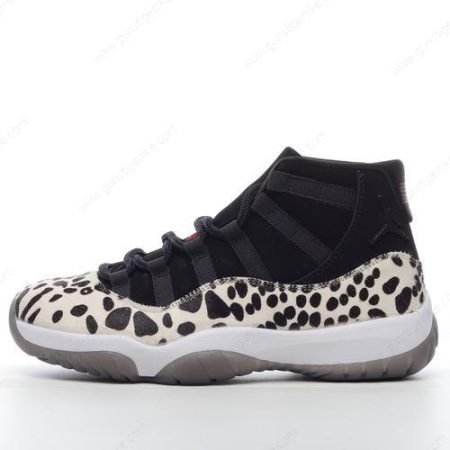 Herren/Damen ‘Schwarz Beige Weiß’ Nike Air Jordan 11 Retro High Schuhe AR0715-010