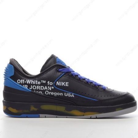 Herren/Damen ‘Schwarz Blau Grau’ Nike Air Jordan 2 Retro Low SP x Off-White Schuhe DJ4375-004