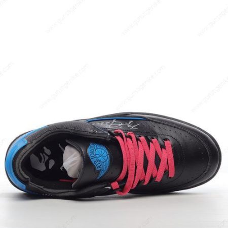 Herren/Damen ‘Schwarz Blau Rosa’ Nike Air Jordan 2 Retro Low SP x Off-White Schuhe DJ4375-004