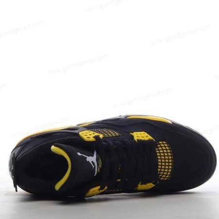 Herren/Damen ‘Schwarz Gelb’ Nike Air Jordan 4 Retro Schuhe DH6927-017